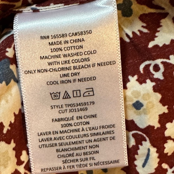 NWT Joie Women's Antin Floral Print Button Front Blouse Size Small Cotton - Picture 9 of 13